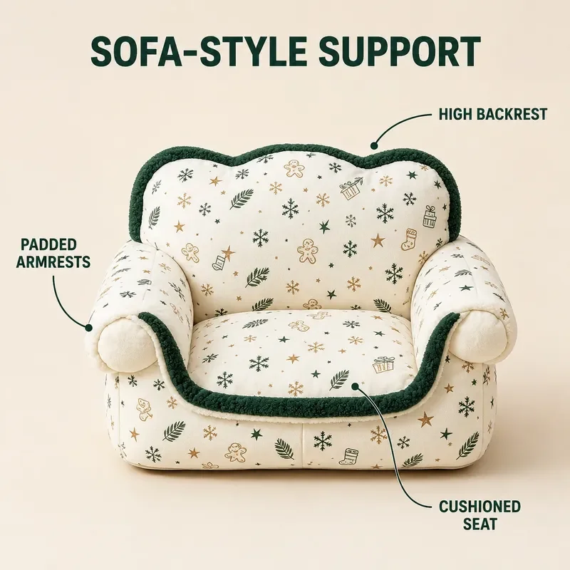 Cross-border new products 26 years winter Christmas season pet sofa warm cat kennel universal in all seasons
