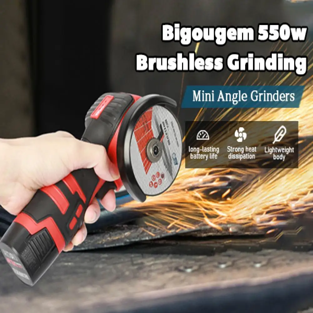 

18V 550W Mini Angle Grinder Mini Household Rechargeable Cutting Machine Polishing Machine Electric Hand Grinder Power Tools