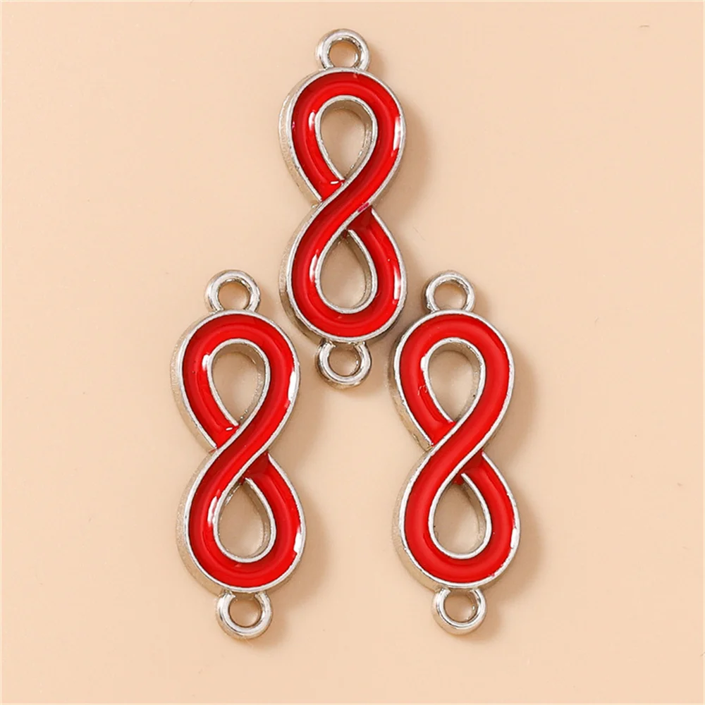 Leslie 20 Stück 10x27mm Emaille Bunte Unendlichkeitssymbol-Anhänger für Schmuckherstellung DIY Unendlichkeits-Anhänger Armband Halskette Zubehör – Detail 13
