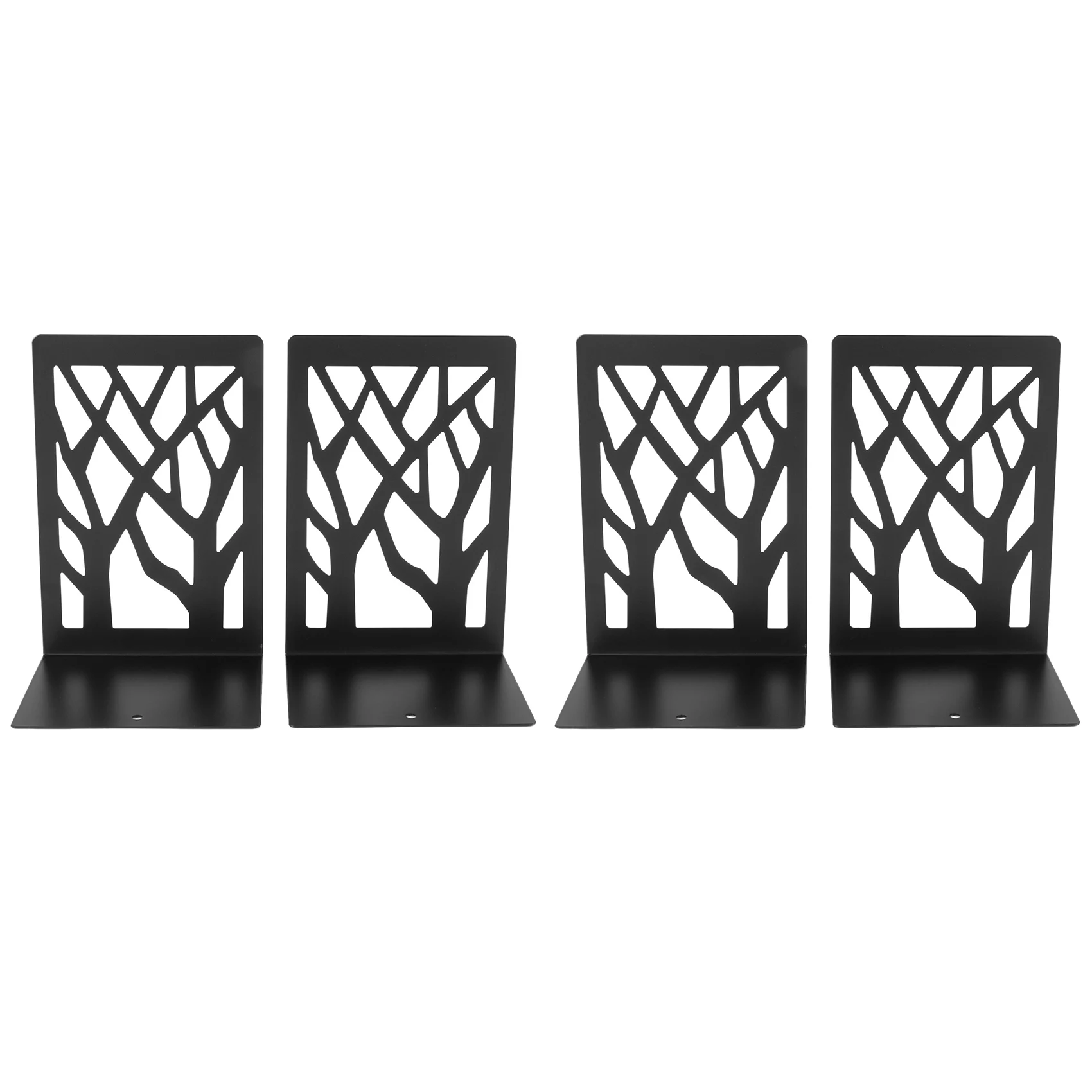 

4X Metal Bookends For Heavy Books - Book Ends,Bookends For Shelves,Bookend Supports On Office Desk