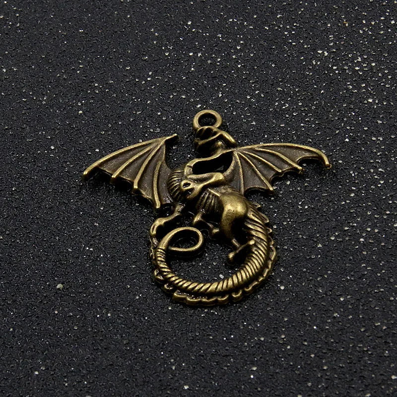 3 PCS 3 Colors Charm Dragon Fly  Vintage Animals Pendant For Jewelry Necklace Bracelet Pendant Making Accessories