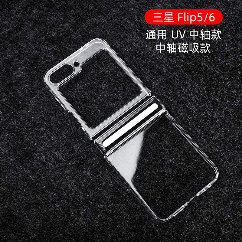 Etui Magsafe do Samsung Galaxy Z Flip 6 5, przezroczyste, odporne na wstrząsy, z magnetycznym zapięciem, z obsługą ładowania bezprzewodowego, twarde akcesoria. — zdjęcie produktu 3