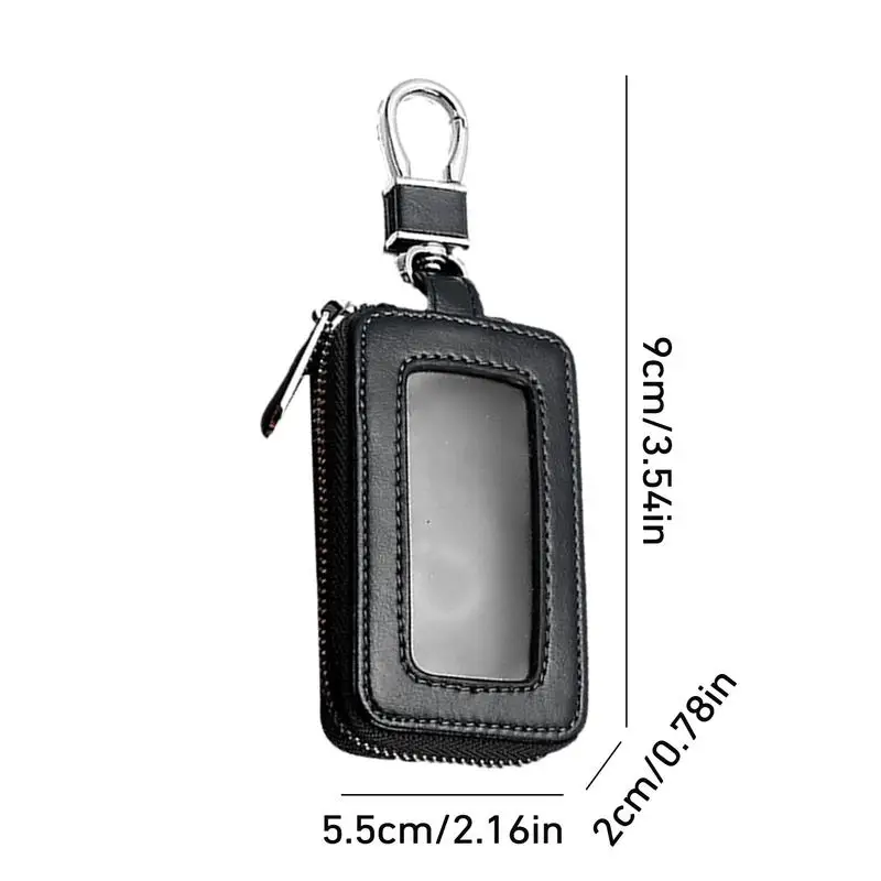 Leather Key Case Bag Convenient Car Key Zipper Protector Remote Control Key Bag Factory Direct Sales Car Accessories