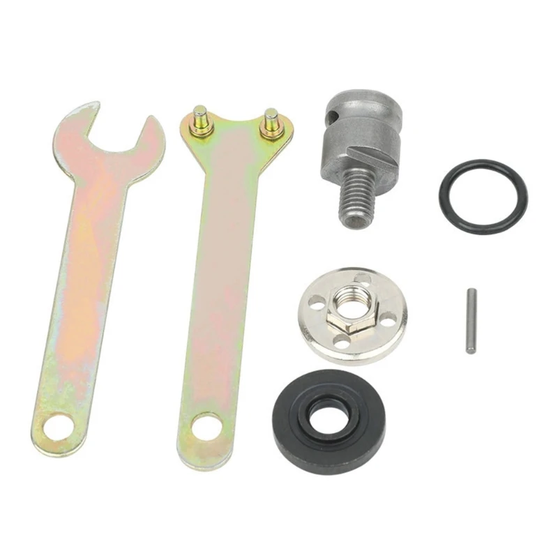 มุมเครื่องบดประแจ Spanner ชุดก้านเชื่อมต่อ FLANGE LOCK NUT โลหะถั่วเครื่องมือ Drop Shipping