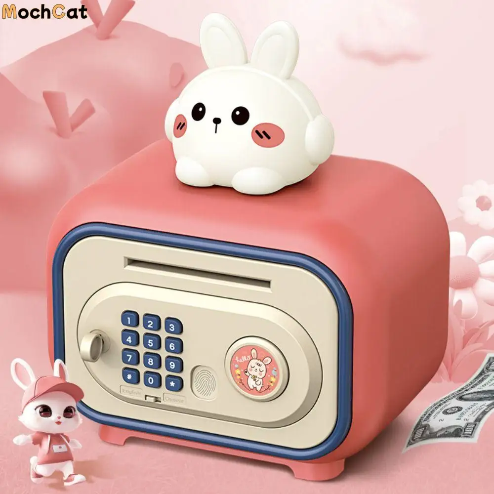 

Password Lock Automatic Roll-Up Savings Bank Voice Reminder Storage Box Children Money Boxes Cartoon Safe Box