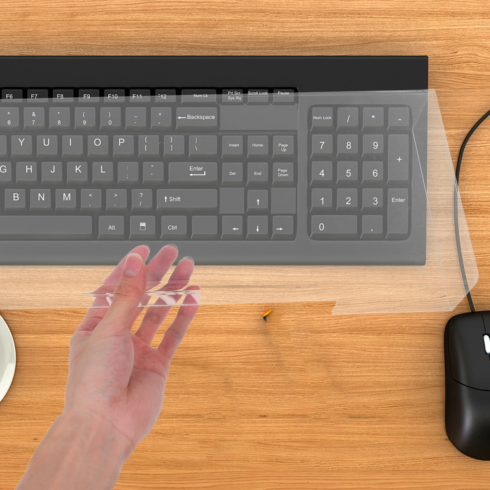 

Acrylic Keyboard Protective Cover Clear Dust-Proof Case for All Models Professional Long-Lasting Transparent Accessory