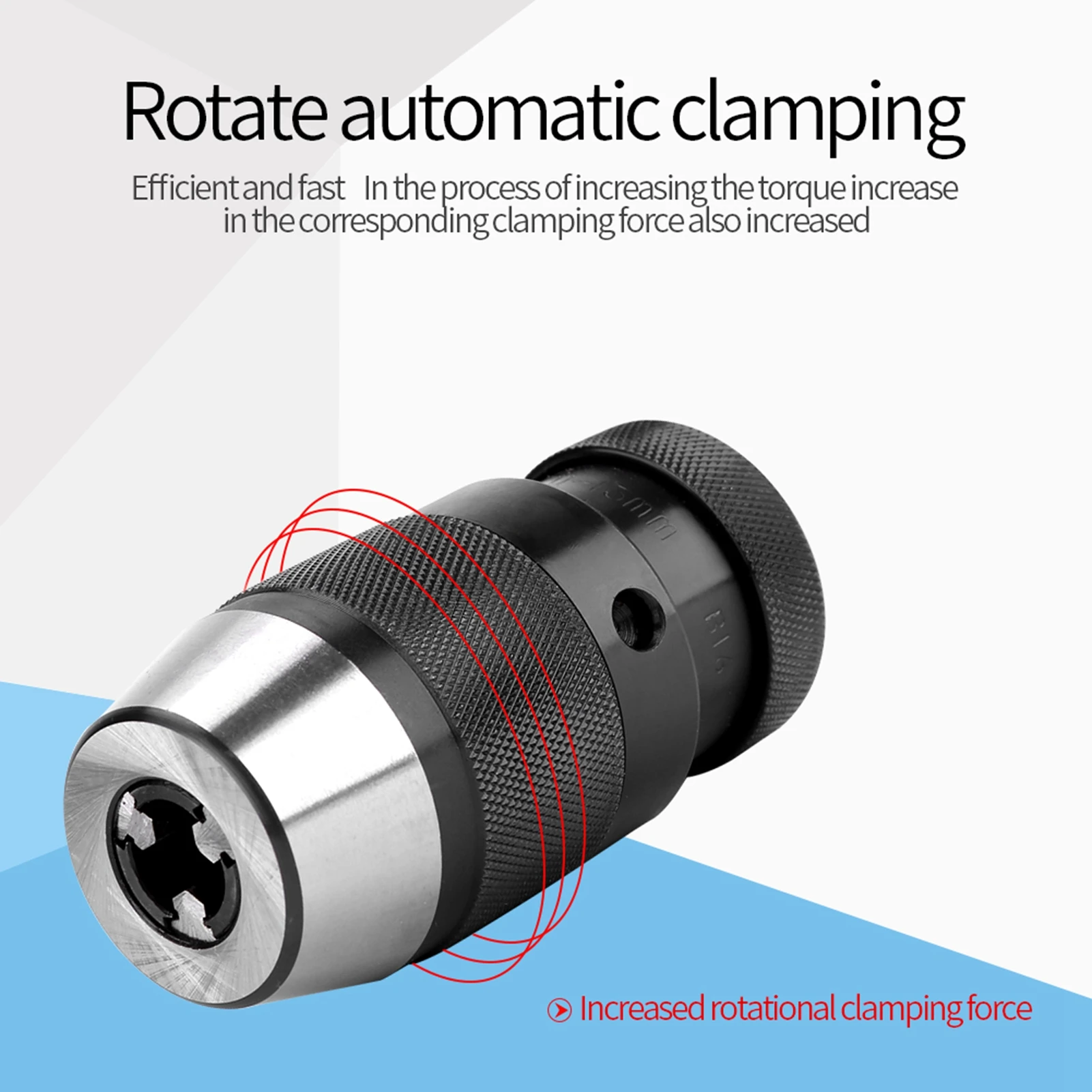 1pc 0-13mm 1/2" Steel Self tightening Keyless B16 Chuck for Lathe Electric Drill
