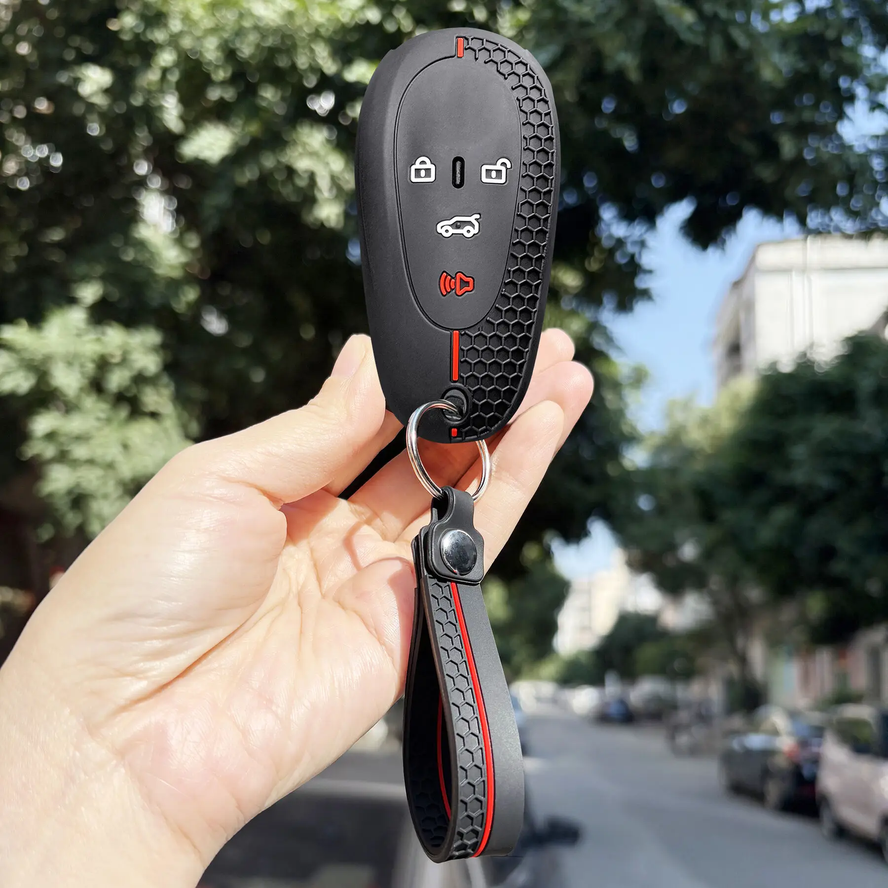 Schlüsseletui für MG Cyberster 2024, Autoschlüssel, inklusive High-End-Feeling, neues Silikon-Gummi, Auto-Fernbedienung, Schlüsselhülle