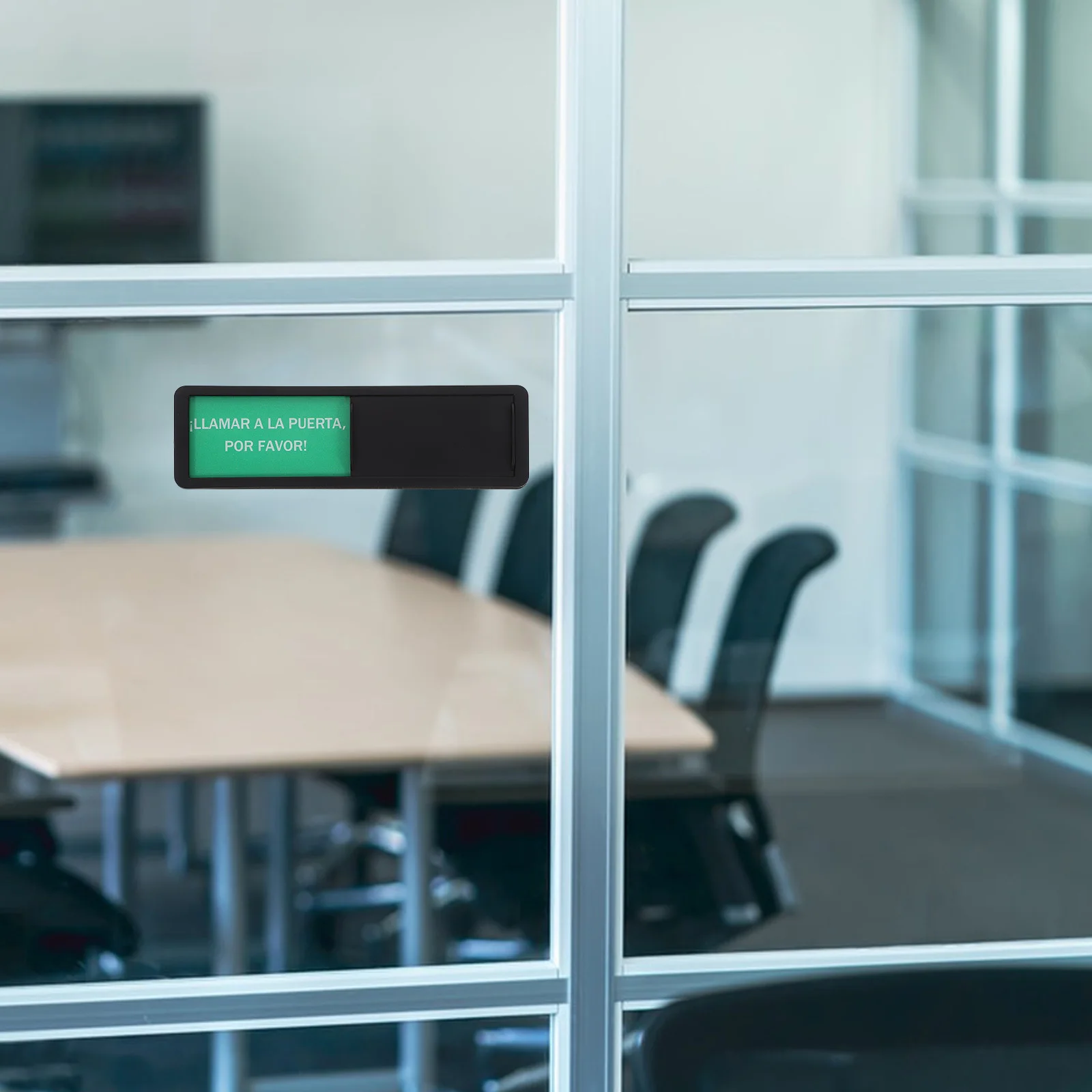 علامة تبديل الحالة لغرفة الاجتماعات المكتبية، مؤشر الخصوصية للباب المنزلق في الاستخدام، شماعة الباب الشاغرة، لافتة لا تزعج #2