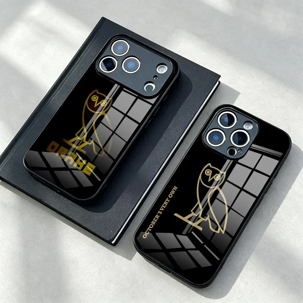 Coque de téléphone D-Drake O-OvO OWLS pour iPhone 15 Pro Max 18 14 Plus 17 Pro Max 12 11 13 X XR XS 16 Plus Air SE, coque en verre
