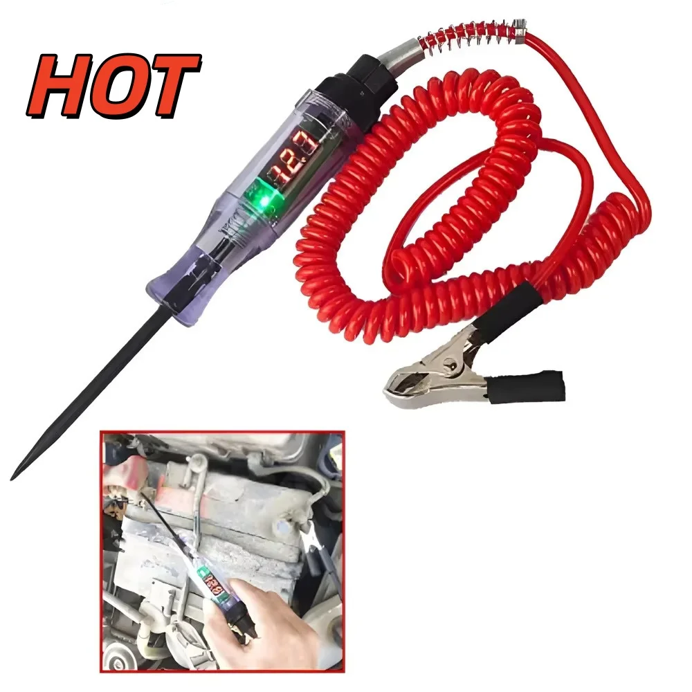 High Quality Auto Circuit Tester Truck Voltage Tester Circuit DC 6V 12V 24V Auto Diagnostic Probe Test Pen Car Tools