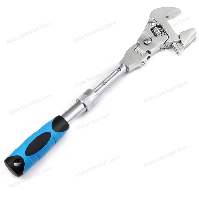 

Five-in-one Adjustable Ratchet Wrench 180 Degree Folding Extendable Spanner Swivel Head Household Maintenance Pulley Wrench