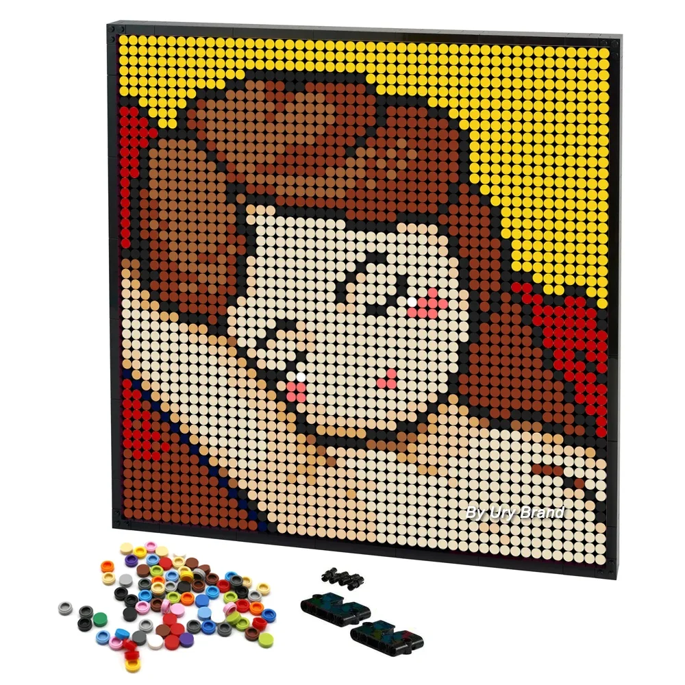 

2488PCS Handmade Painting Pixel Art Sleeping Venus Portrait Room Decorative Mosaic DIY Frame By Building Blocks Toy Gift Ideas