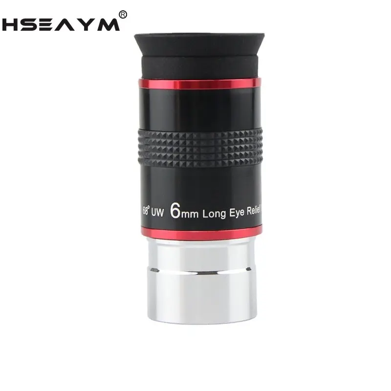 HSEAYM Astronomical Telescope Accessories 1.25 Inches 31.7mm 68 Degrees Focal Length 6mm Wide-angle Eyepiece Optical Glass