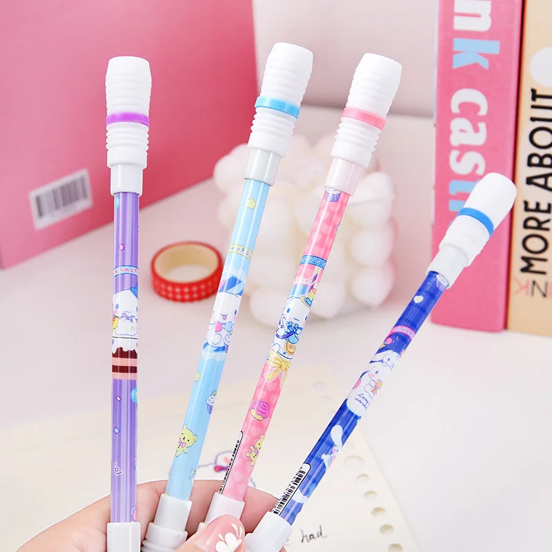 

Sanrio 10-20pcs Gel Pens Cinnamoroll Turns Black 0.5mm Signature Pen Pupils Decompression Competition Spin Pen Gao Yan Value