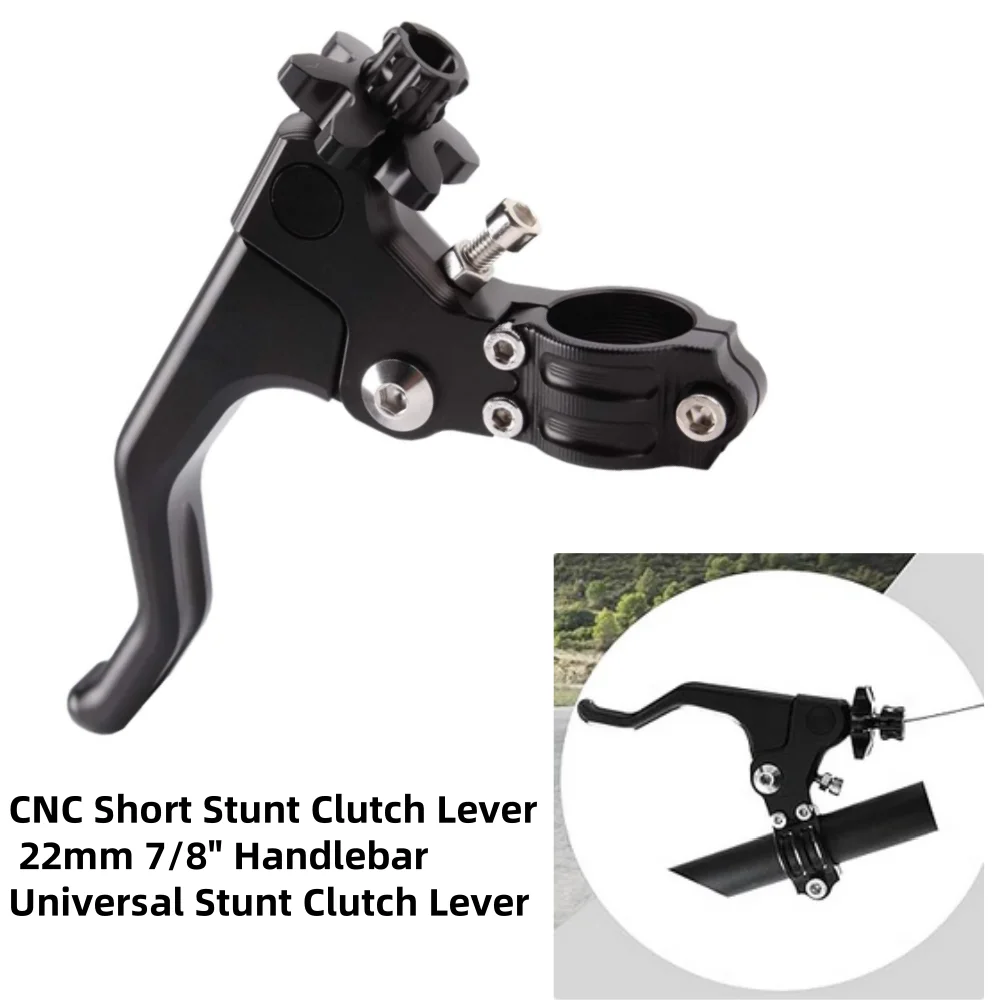 7/8 Inch 22mm CNC Short Stunt Clutch Lever Motorcycle Handlebar Fit For Honda Kawasaki Dirt Pit Bike Street Sport Motorcycle