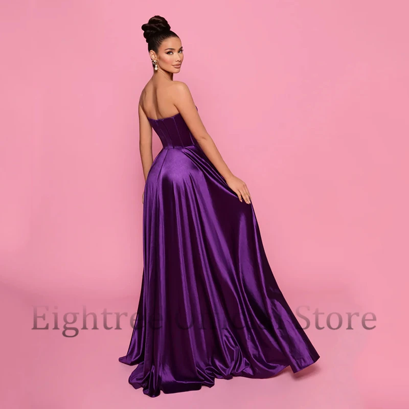 Eightree-vestido de noche Formal con bolsillo, traje Sexy sin tirantes, largo hasta el suelo, talla personalizada