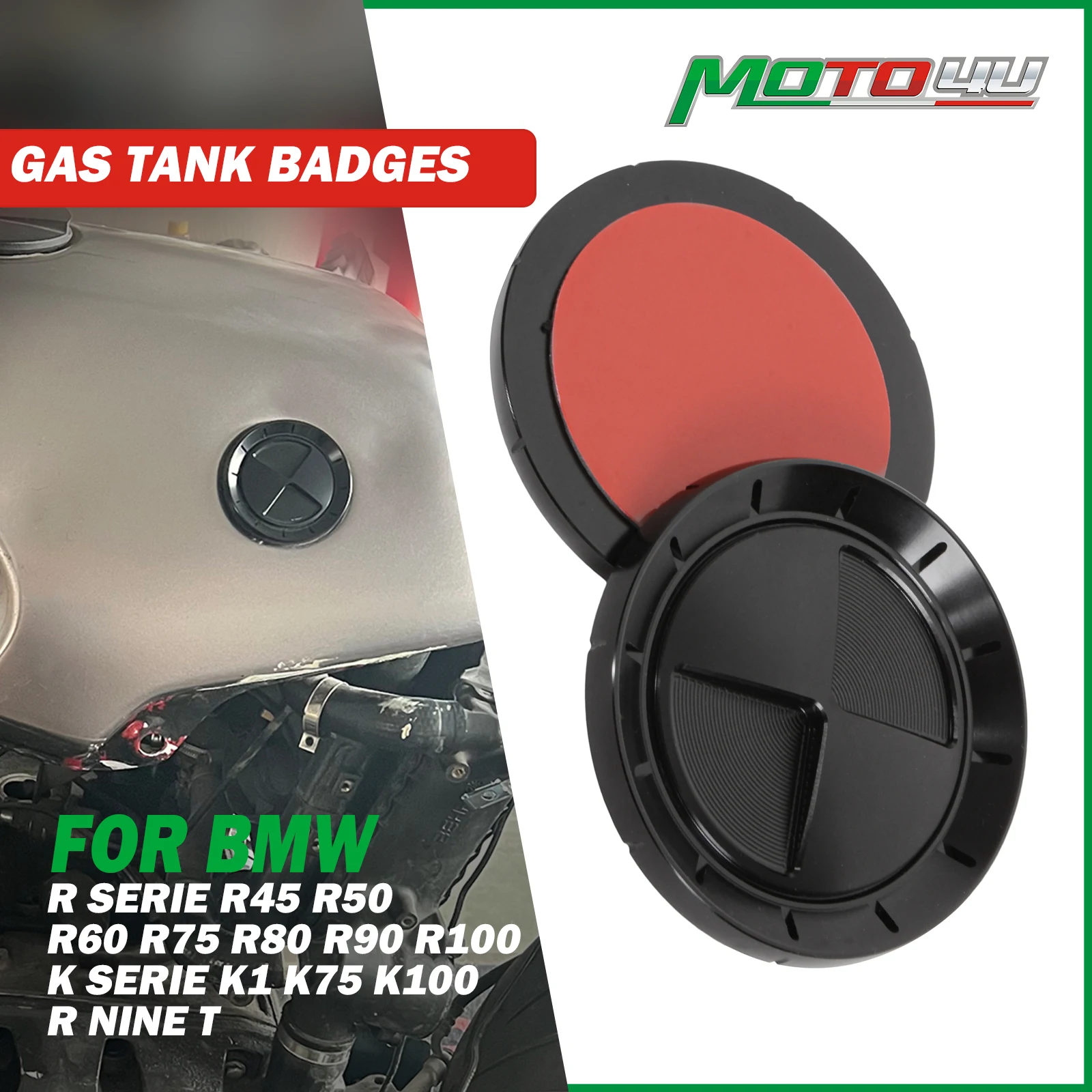 Para bmw r nove t r9t r45 r50 r60 r75 r80 r90 r100 k1100 70mm cafe racer tanque de gás emblemas emblemas tanque da motocicleta adesivo de gás 2 peças