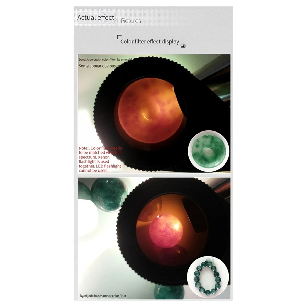 

ABIS-Upgrade Five Generations Charles Color Filter Magnifying Glass 30x Fold Identify Dyed Jewelry Jade