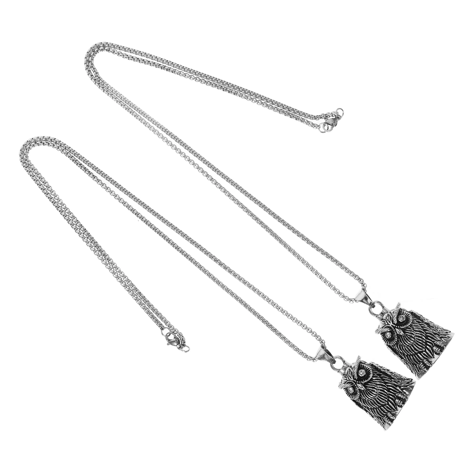 

2Pcs Retro Motorcycle Bell Necklace Decorative Mini Vintage Small Bell Pendant Chain Men Jewelry Riding Accessories