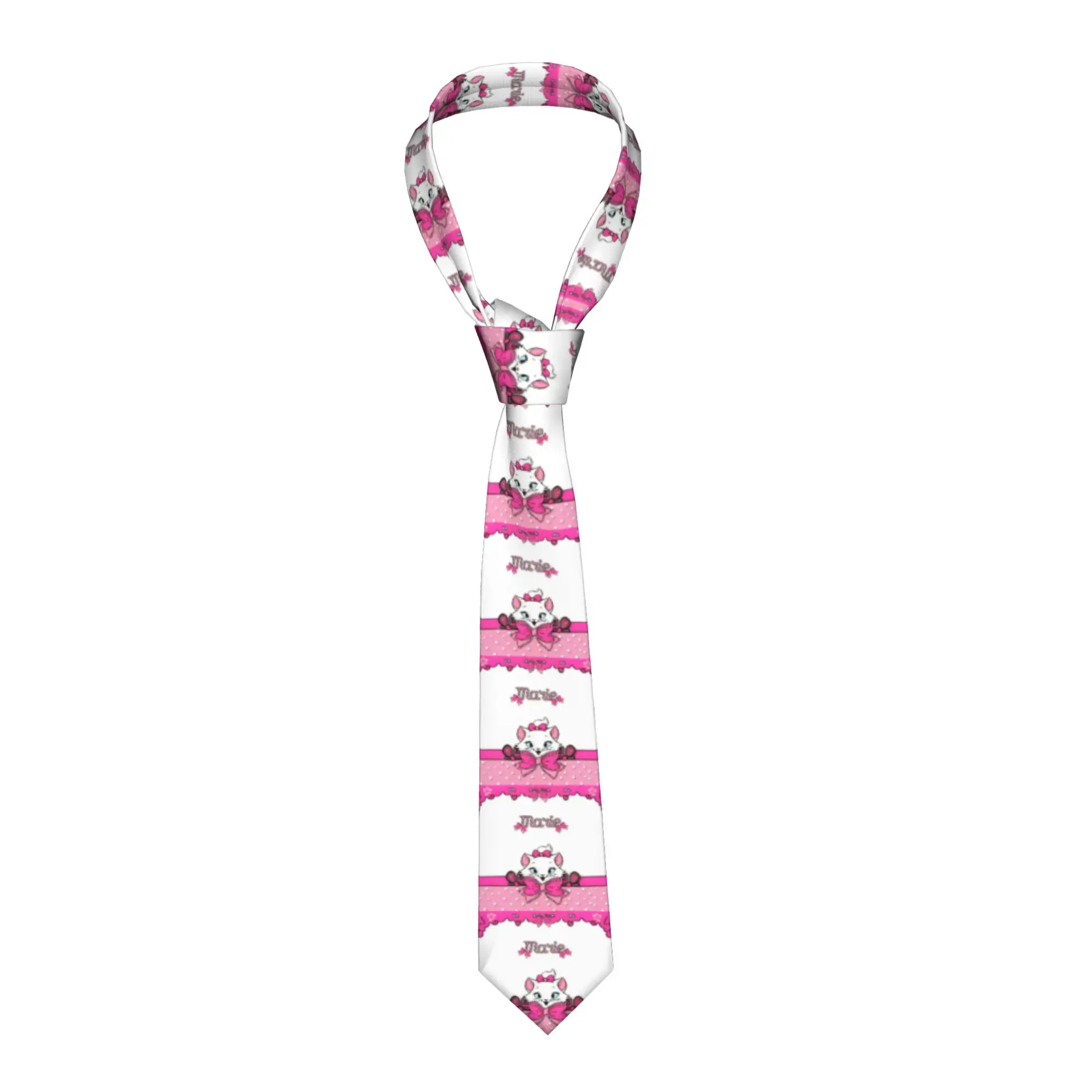 

Галстук с аниме-принтом Marie Cat для мужчин, деловой, шелковый, мультяшный, кавайный, для бизнеса