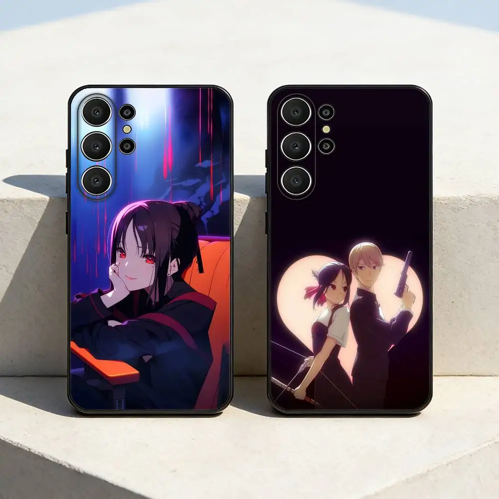 K-Kaguya Shinomiya Phone Case For Samsung S26,S25,24,23,22,30,21,10,9,Ultra,Plus,Lite,FE Soft Black Case