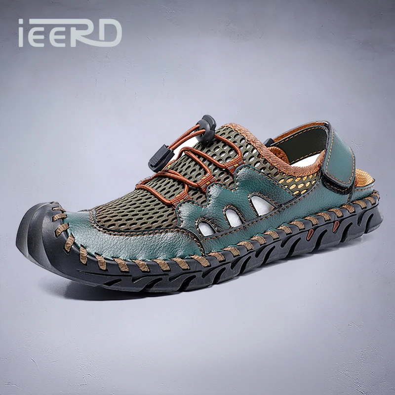 

Супер мягкие уличные мужские сандалии, крутая повседневная летняя обувь для мужчин, Нескользящие походные сандалии на плоской подошве, большие размеры 39-48