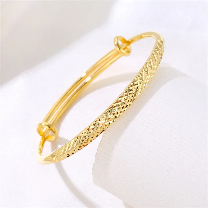 Women's Hand Bracelets Golden Rhombus Geometric Charm Bangles Size Adjustable Wristband Trendy Jewelry Party Gifts