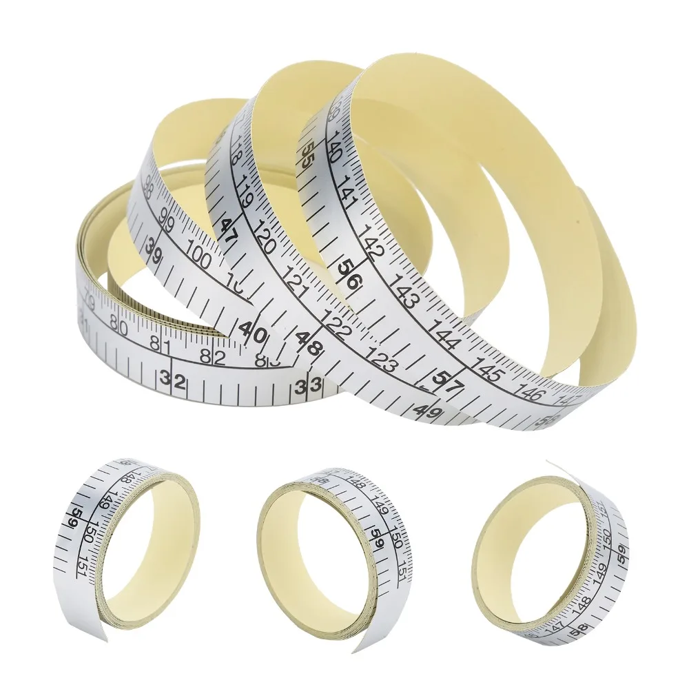Durable Waterproof Adhesive Measuring Tape Dustproof Double Scale Measuring Tape Flexible Ruler DIY Projects
