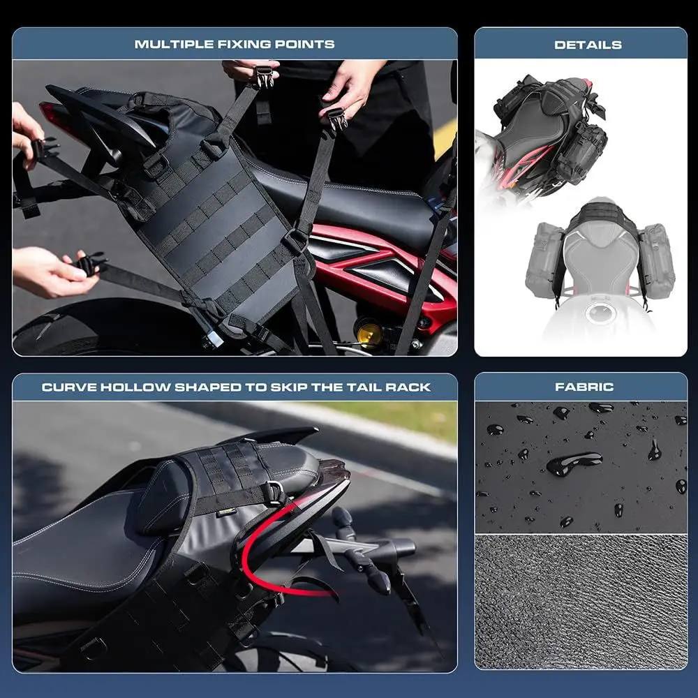 Rhinowalk Bag Motorcycle Fuel Tank Mounting Base, Rear Seat Suspension Kit, Plug-in System, DIY Riding Equipment, Accessories