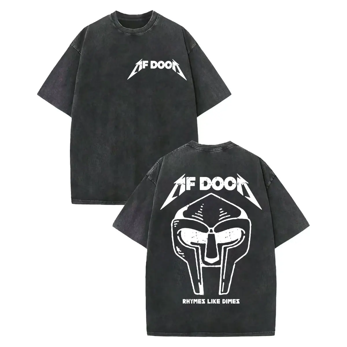 

Rapper Mf Doom Doomsday Rhymes Like Dimes Merch T Shirt Hip Hop Vintage Washed T-shirt Men's Women High Quality Fashion T-shirts