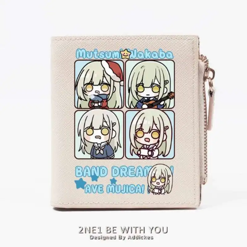 

Аниме Bangdream Ave Mujica модный кошелек из искусственной кожи, кошелек для карт, монета на молнии, сумка для денег, подарок для косплея B2266 аниме