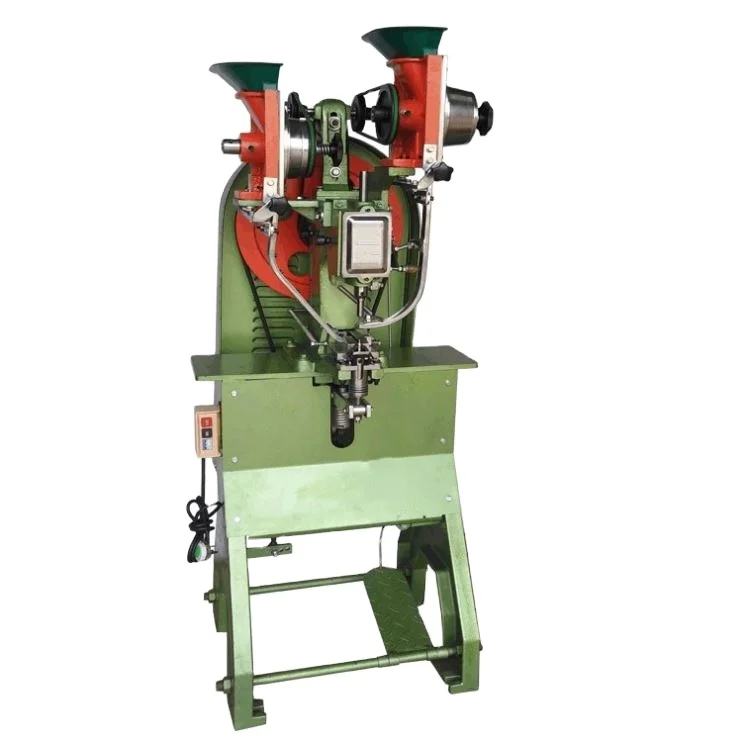 High Quality Paper Bag Punching Machine Feed Mushroom Stud Riveting Machine Automatic Small leather Riveting Machine