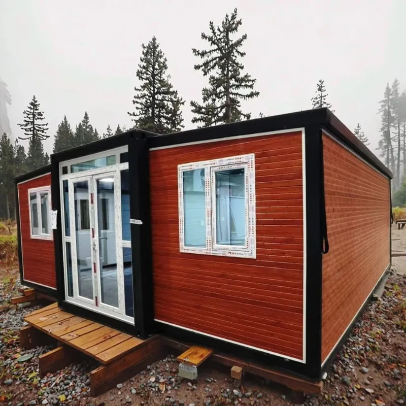 قم بتخصيص حاوية الشحن القابلة للطي 74 M2 Prefab Home 3 غرف نوم Opvouwbaar House للخارجية #3