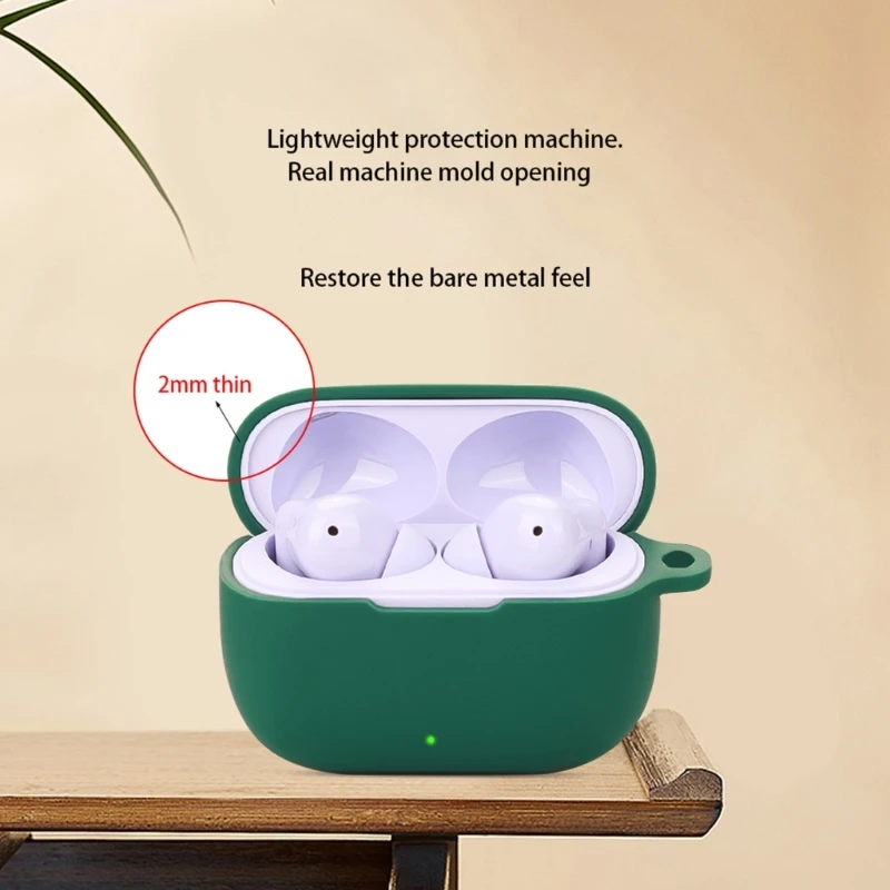 حافظة حماية مضادة للصدمات لسماعات Realme Buds T310 المقاومة للغبار من السيليكون وغطاء صندوق شحن قابل للغسل