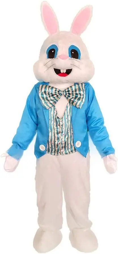 

Easter Bunny Costume Blue Vest Unisex Deluxe Rabbit Party Adult Fancy Dress