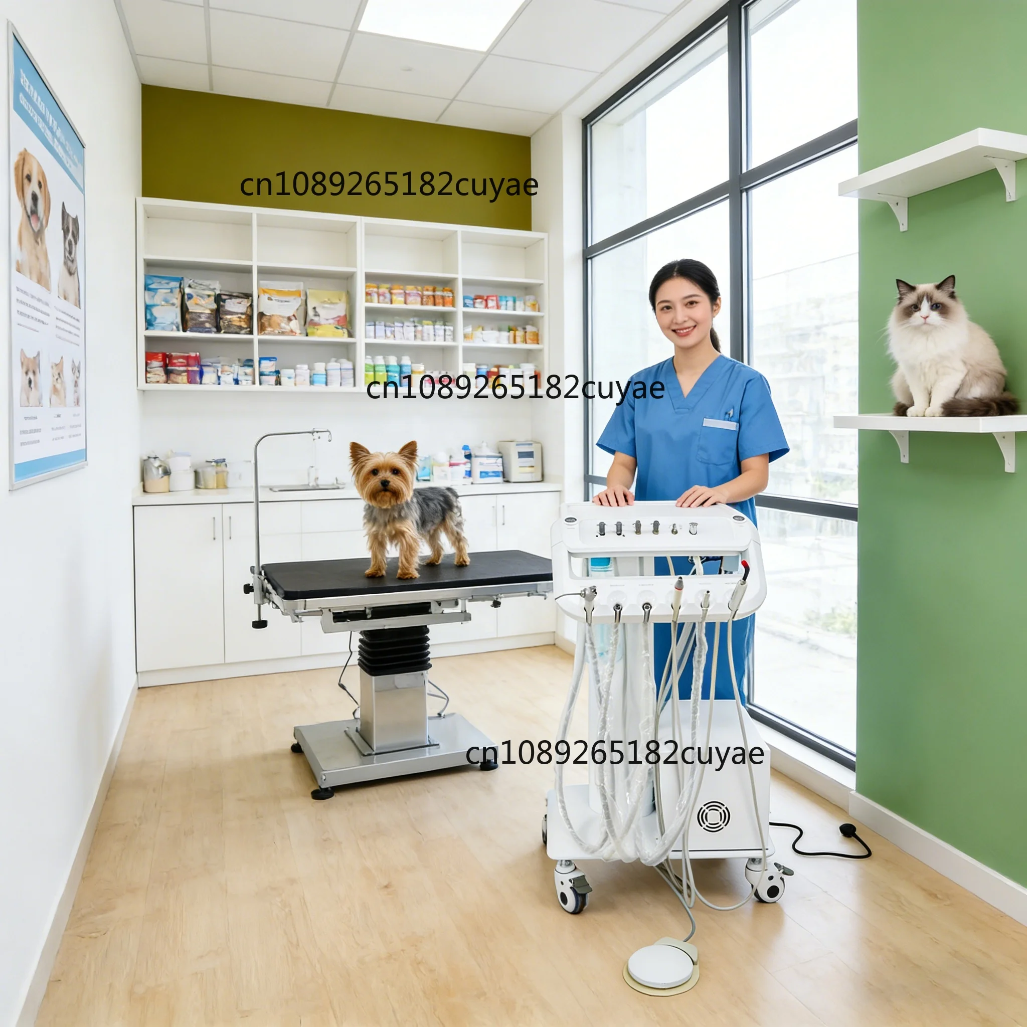 

Professional Mobile Dental Unit Cart with Turbine and Air Compressor for Veterinary Clinic Use Portable Equipment