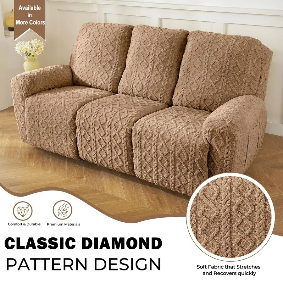 8 قطع هندسية الجاكار أفخم كرسي أريكة يغطي لينة غامض رقيق 3 مقاعد غطاء أريكة المضادة للانزلاق أريكة الغلاف الأثاث P #3