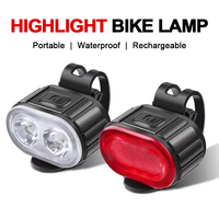 LED Bicycle Lights USB Rechargeable Bike Lamp Front/Rear/Set Cycling Light Front Tail Light Lantern Bike Lighting Accessories