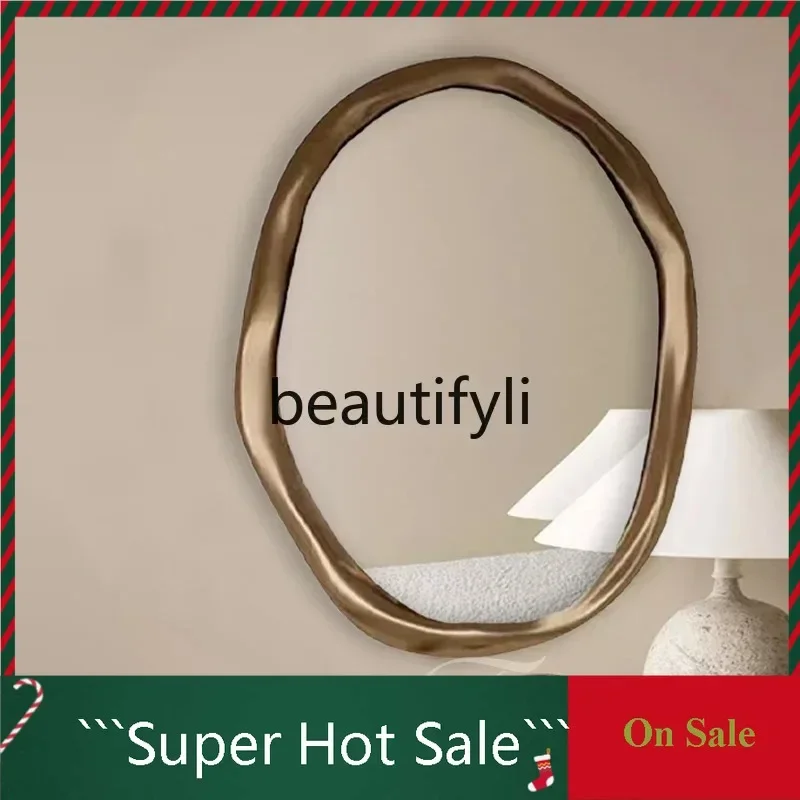 P62 French retro wall-mounted vanity mirror medieval bathroom mirror washtable vanity mirror