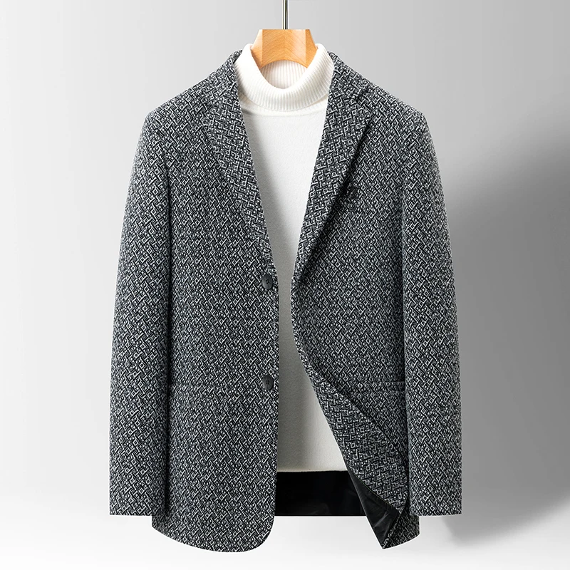 

2025 Men's Trendy Business Casual Chenille Suit High-Quality Fashionable Stylish Three-Color Thin Jacket