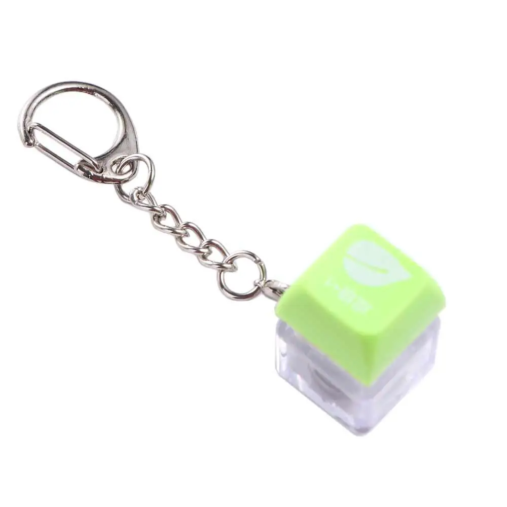 

LED Wooden Fish Keyboard Keychain ABS Keyboard Button Mechanical Keyboard Key Chain Wooden Fish Removable