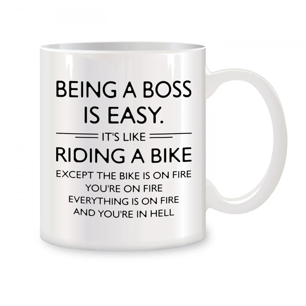 

Being A Boss is Easy Mugs For Best Gifts for Boss Women Men Birthday Gifts Novelty Coffee Ceramic Tea Cups White 11 oz