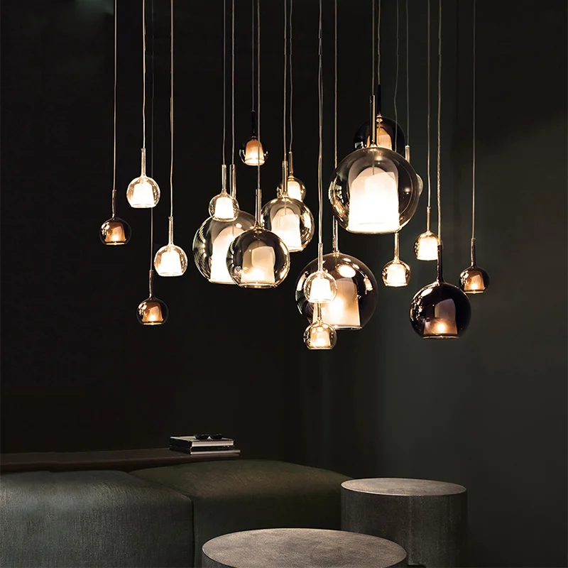 Glo Mini Pendant Light Simple Nordic glass ball hanging light minimalist art creative bar single restaurant room design lighting