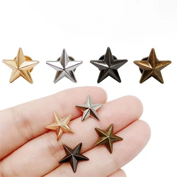 10pcs Metal Star Studs Screw Rivets for DIY Clothes Belt Shoes Purse Leathercraft Decoration Accessories