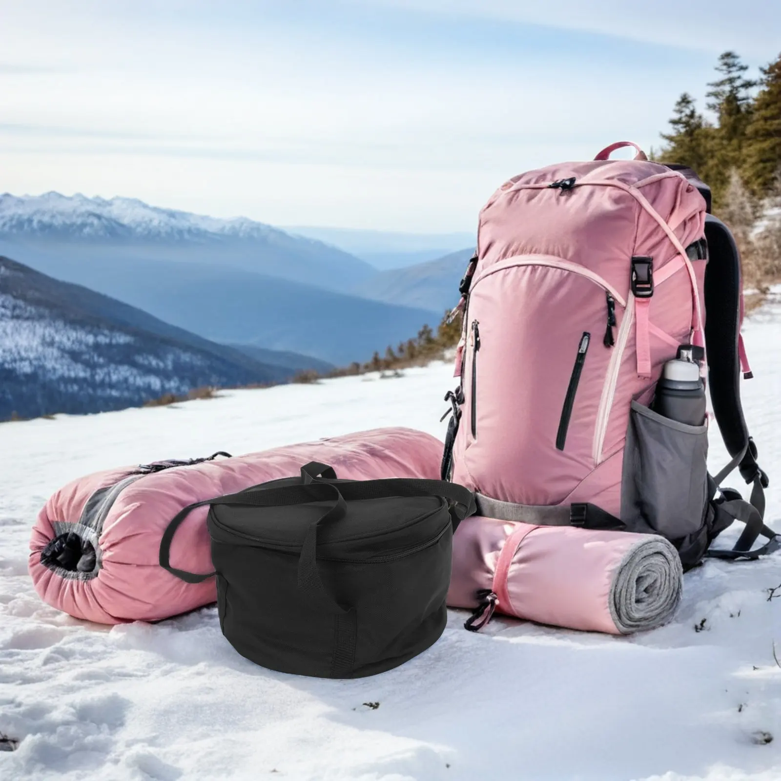 

Сумка для хранения походной посуды: легкая, вместительная, портативная, для приготовления пищи на природе, органайзер для котелков, незаменимое снаряжение для походов и пикников