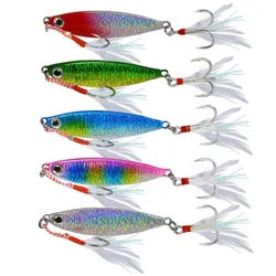 WEIHE 7G 10G 15G 20G 30G wholesale hard 3D fish eyes sinking jigging lure metal artificial sea bass small lead lure