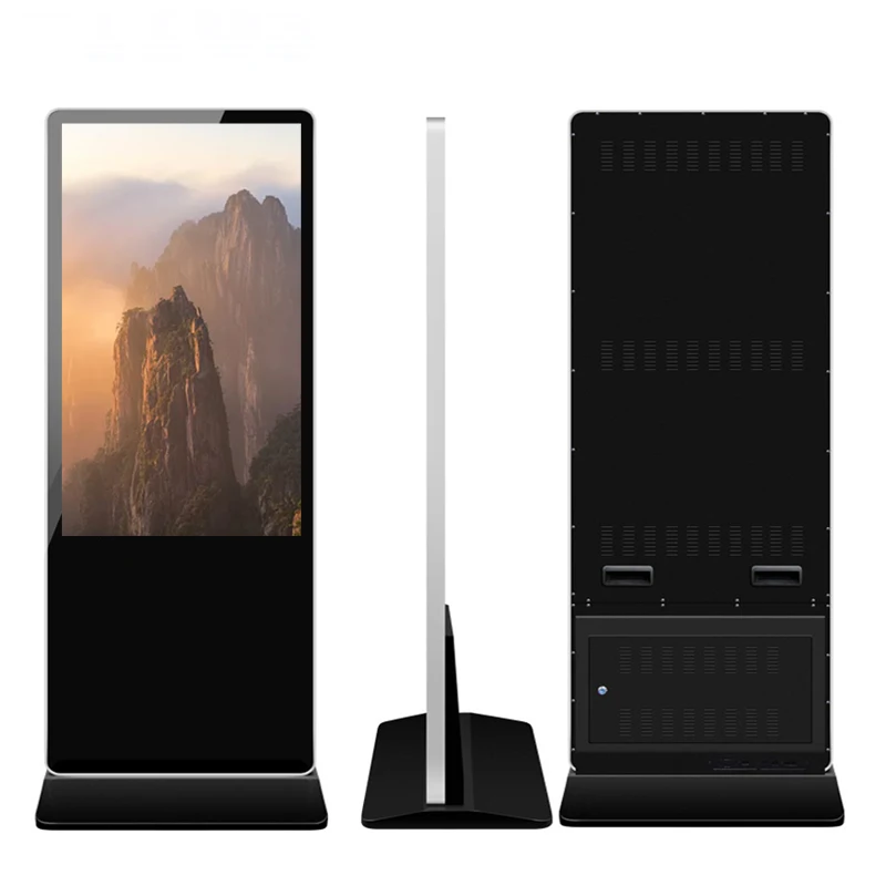Vertical 65 Inch Infrared Touch Screen Wifi Usb Android Lcd Indoor Advertising Kiosks Digital Signage for Shopping Mall