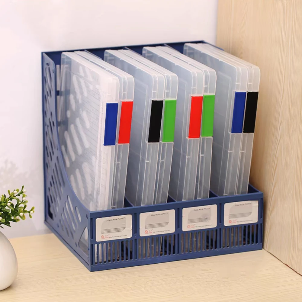 A4 A5 File Storage Box Transparent Portable Folder Document Case Organizer Test Paper Classification Boxes Clip Plastic Box