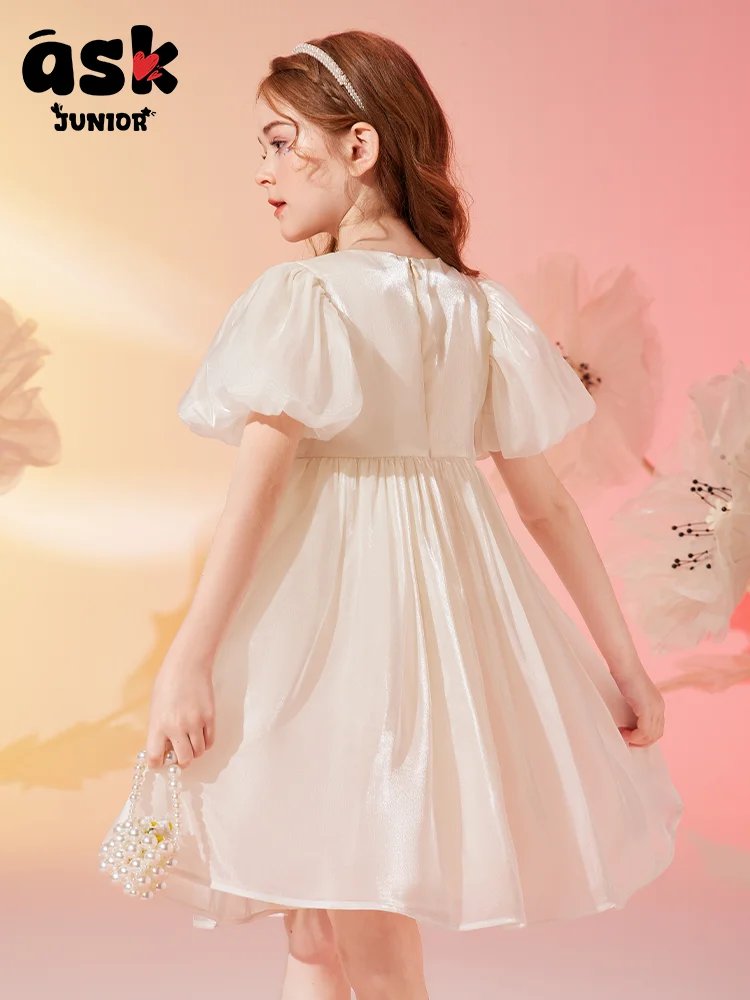 فستان الأميرة الجنية للفتيات من Tween Summer Outing موسم الصيف بأكمام منتفخة رفيعة #2